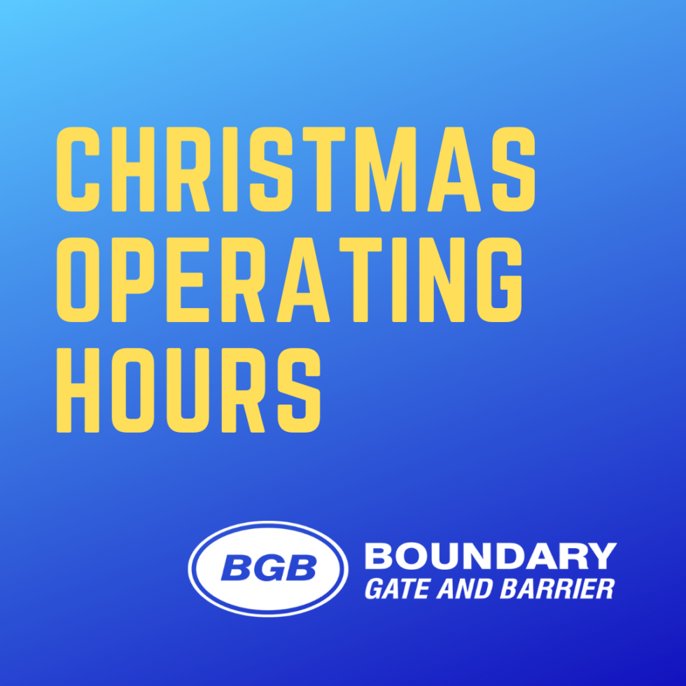 Boundary Gate and Barrier Christmas Operating Hours Boundary Gate